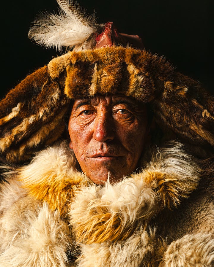 Potrait of Mongolian man